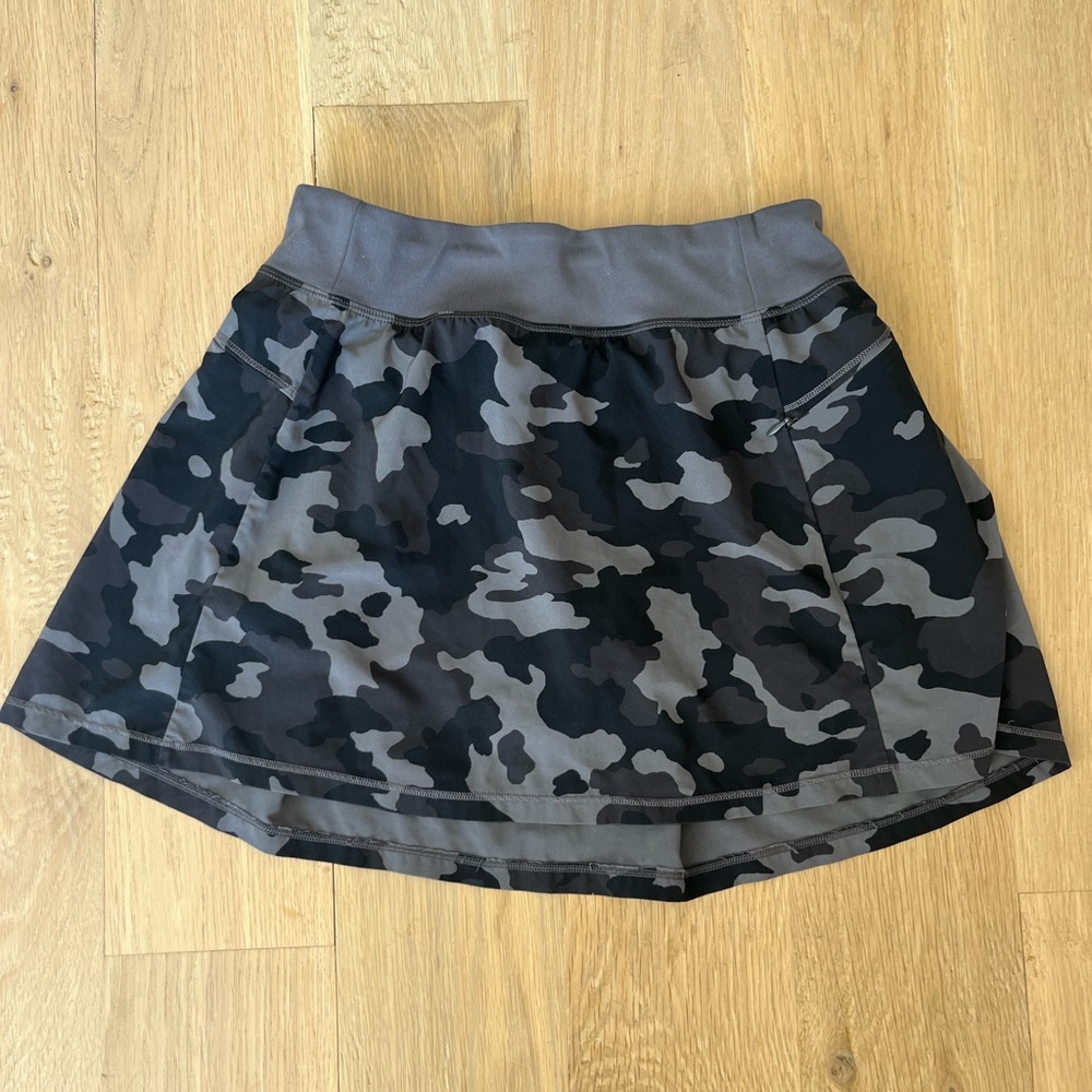 Black and gray camo tennis skirt from all in motion